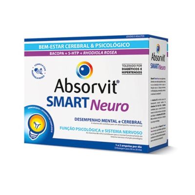 Absorvit Smart Neuro Ampolas Desempenho Mental e Cerebral