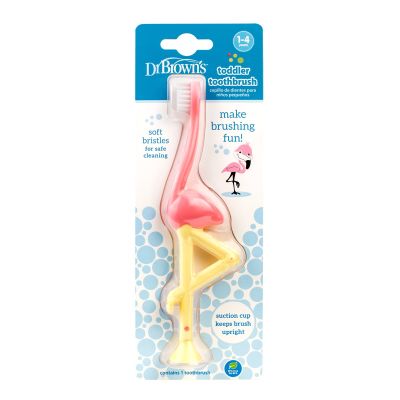Dr Browns Escova Dentes Flamingo 1-4 anos